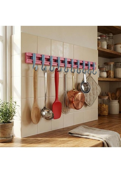 Sn-29183 Yapışkanlı 30 Cm Banyo Organizer Askılık Beyaz