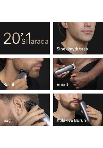 Braun Hepsi Bir Arada Series 9, 20 Si 1 Arada Tıraş Kiti, Problade, Bodygentle Modu, Aıo9500