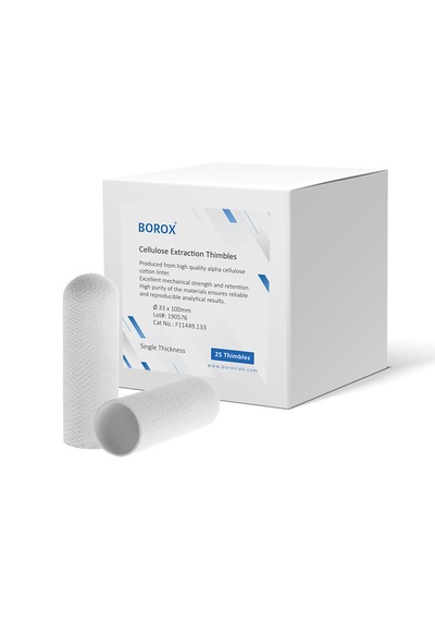 Borox Soxhlet Ekstraksiyon Kartuşu - Selüloz - 33x100mm