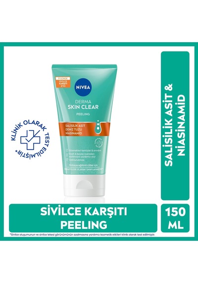 Tr Derma Skin Clear Sivilce Karşıtı Yüz Temizleyici Peeling 150 Ml X2 + Nıvea Derma Skin Clear Sivilce Karşıtı To