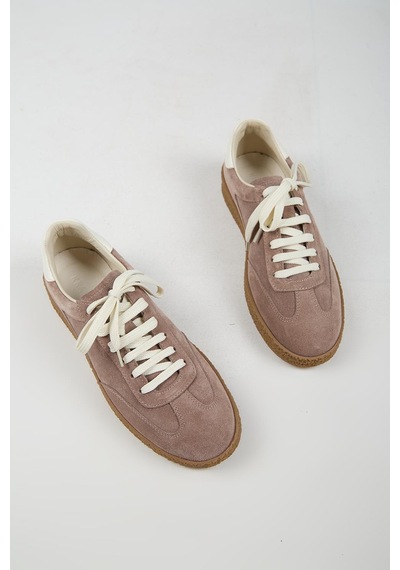 Krahe Palminteri 2 Erkek Hakiki Deri Bağcıklı Vizon -ekru Sneakers