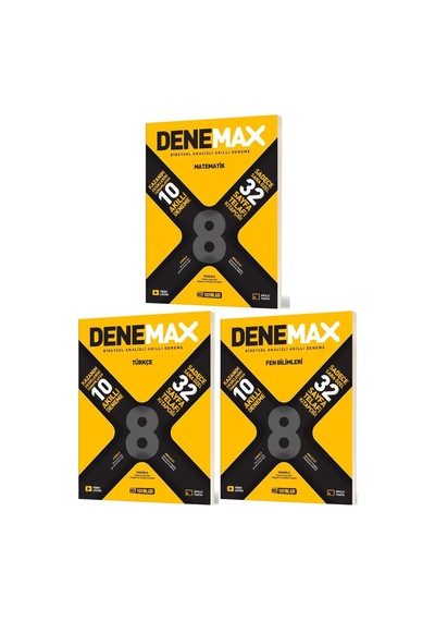 Hız 2026 8. Sınıf Lgs Matematik + Türkçe + Fen Akıllı Deneme Denemax Seti 3 Kitap
