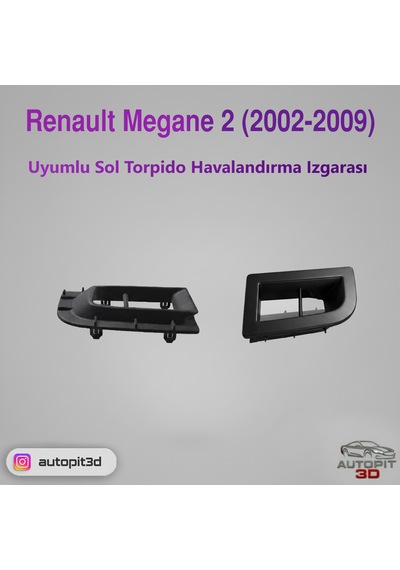 Renault Megane 2 2002-2009 Uyumlu Sol Torpido Havalandırma Izgarası