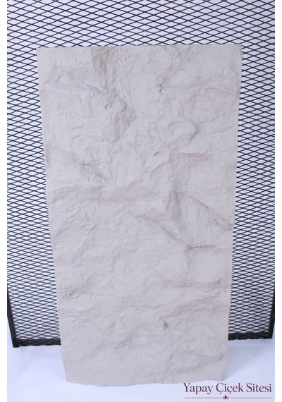 Yapay Çiçek Sitesi Boyanabilir Poliüretan Panel Kaya Model 60x120 Cm Ekru