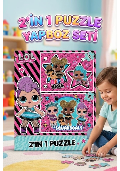 Lol Surprise 2 Si 1 Arada Yapboz 35 Ve 60 Parça Zihinsel Gelişimi Destekleyen Eğitici Çocuk Puzzle