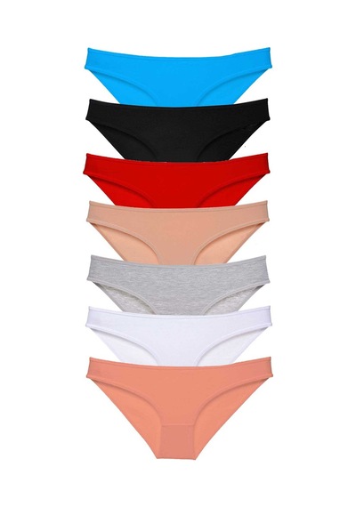 7 adet Süper Eko Set Likralı Kadın Slip Külot Set 1