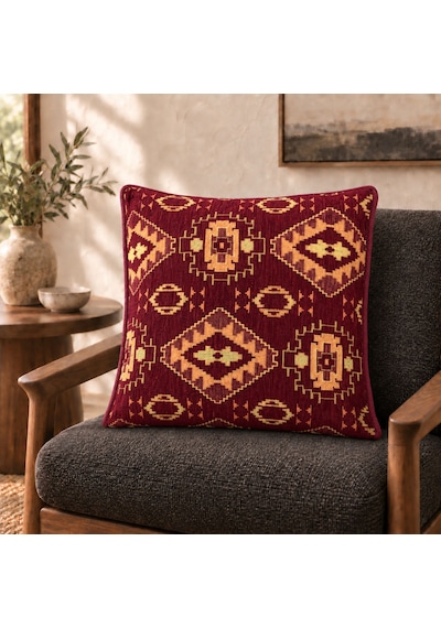 Bk Gift El Yapımı Otantik Türk Kilim Kırlent Yastık 43x45 Cm -7 Bohem Etnik Dekoratif Koltuk Yastığı Çok Renkli