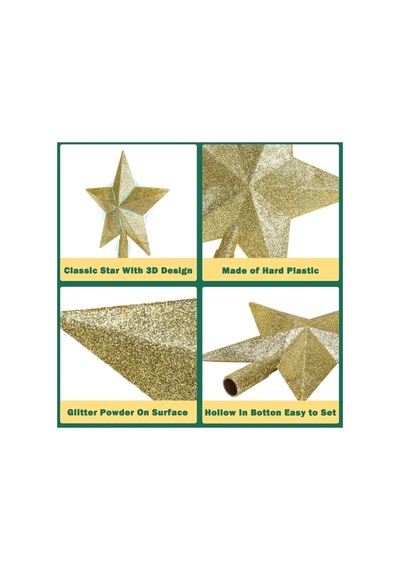 12'li Gold 3 Cm Yılbaşı Topu, Noel Topu, Çam Ağacı Topu, Süs Topu