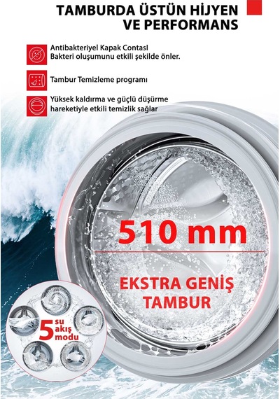 Toshiba TW-T21BU90UWTR WW 8 KG 1400 Devir Çamaşır Makinesi Gri