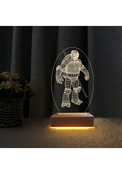 3D Masa Lambası Çocuk Odası Ninja Kaplumbağa Gece Lambası