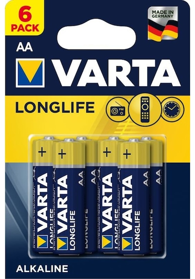 Varta Longlife Alkaline AA Kalem Pil 6'lı