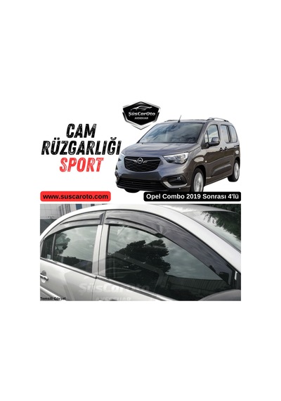Opel Combo 2019 Sonrası Uyumlu Mugen Cam Rüzgarlığı Seti Piano Black 4'lü İthal Parlak Siyah 00 Şüscaroto Aksesuar