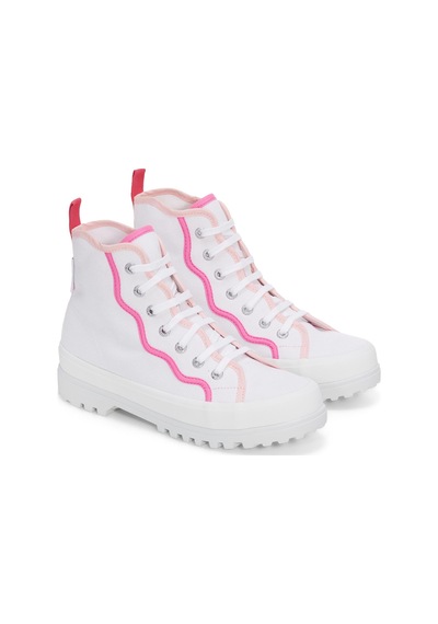 Superga 2341 Alpina Curly Bindings Kadın Beyaz Bilekli Sneaker Beyaz-346
