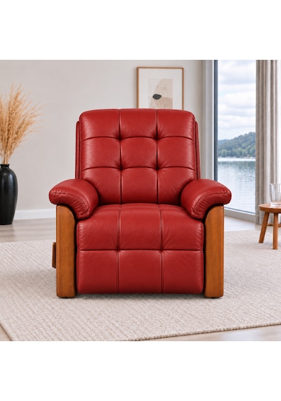 Smarto Relax Ceviz Ahşap Yan Panelli Gerçek Deri Manuel Mekanizmalı Yatar Ayak Uzatmalı Ergonomik Tv Koltuğu Baba Koltuğu Kırmızı Smarto Relax Ceviz Ahşap Yan Panelli Gerçek Deri Manuel Mekanizmalı Yatar Ayak Uzatmalı Ergonomik Tv Koltuğu Baba Koltuğu Kırmızı