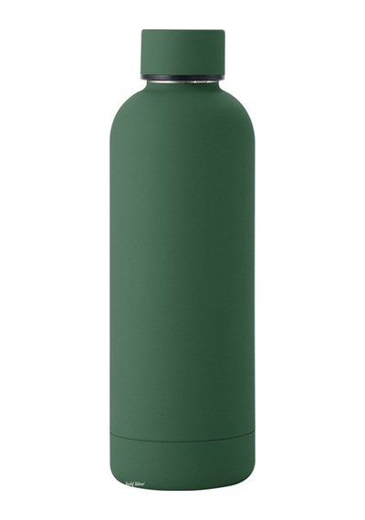 Exclusive 500 Ml Rubber Gövde Çay Termos Kupa Suluk Şişe Bardak Mug Yeşil