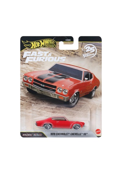 Hot Wheels Premium 1970 Chevrolet Chevelle Ss - Fast & Furious 25. Yıl Kırmızı 1/64 Diecast Model Ar Çok Renkli
