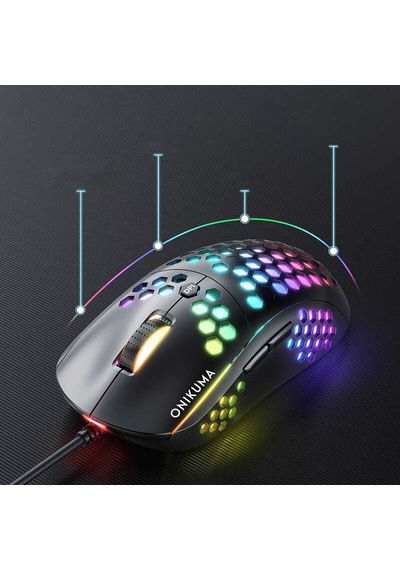 Lexroo Onikuma Cw903 Rgb Oyuncu Mouse - Siyah