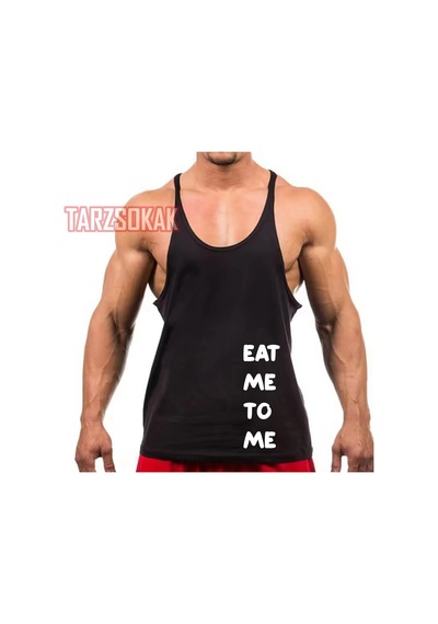 Tarzsokak Gym Tank Top Fitness Sporcu Atleti Eat Me To Me Ye Beni Siyah