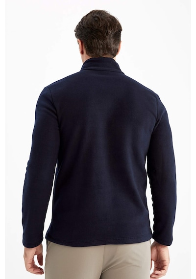 DeFacto Lacivert Tüylenme Yapmayan Soğuk Geçirmez Regular Fit Dik Yaka Fermuarlı Polar Sweatshirt Y3996AZNSNV28
