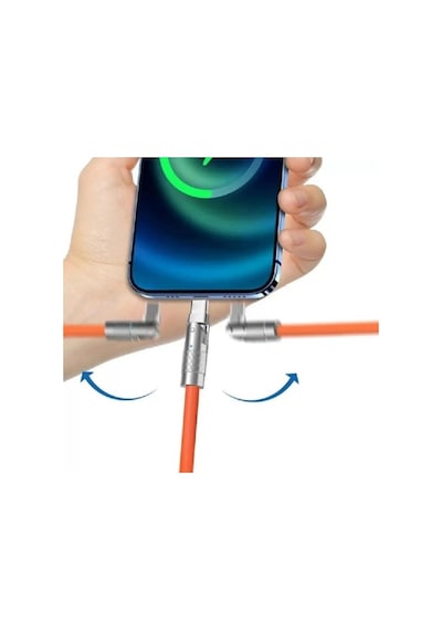 Android Type-c Dönebilen Şarj Kablosu Oynar Başlıklı1.2 Metre
