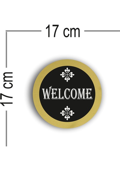 Welcome Kapı Süsü Hediyelik Siyah
