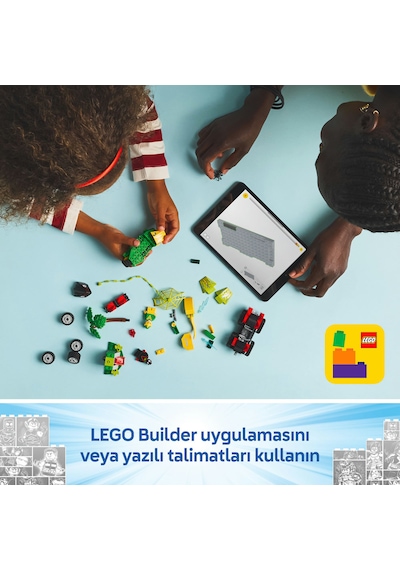 LEGO® Marvel Spidey ve İnanılmaz Arkadaşları Spin ve Electro Dinozor Aracı Takibi 11198 - 4 Yaş ve Üzeri Yaratıcı Oyuncak Seti (124 Parça)