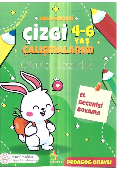 Okul Öncesi Çizgi Çalışmaları Ve El Becerisi Boyama, 4-6 Yaş Çocuklar İçin Gelişim Aktiviteleri