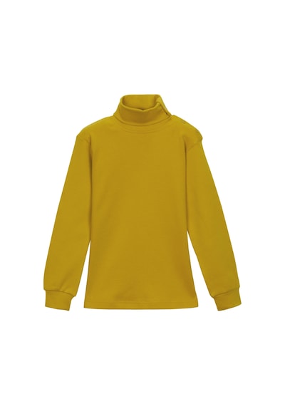 Lovetti Hardal Kız Çocuk Tam Balıkçı Uzun Kol Çıtçıtlı Tişört Hardal