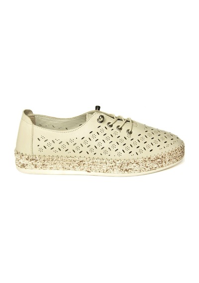 Fox Shoes U555100103 Bej Hakiki Deri Günlük Kadın Ayakkabı Bej-hakiki Deri Bej