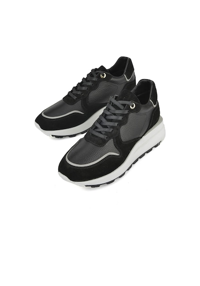 Ziya, Kadın Hakiki Deri Sneaker 1431000z5831 Siyah Siyah