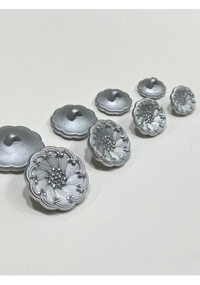 İtalyan Model Trençkot Ve Ceket Düğmesi Takımı 4'lü Set Gümüş 2,2