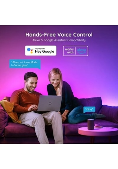 Wi-fi Ve Bluetooth Kontrollü Led Şerit Işık Renkli Ambiyans