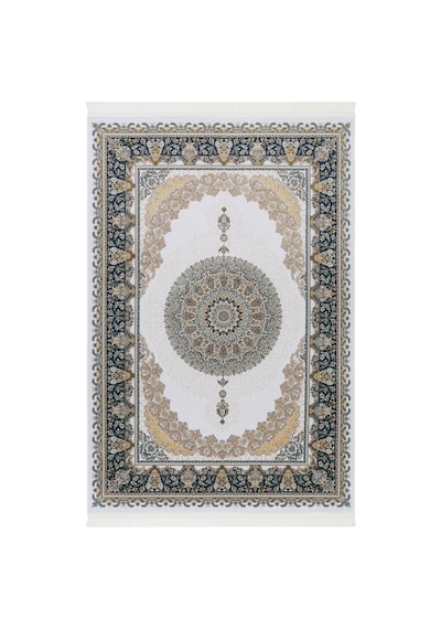 Cool Halı Zerabi Mavi Lüks Vintage Salon Halısı Premium Exclusive Yumuşak Parlak Göbekli Klasik Halı