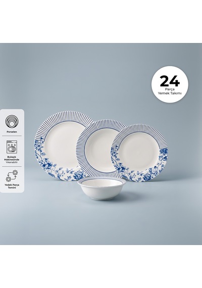 Emsan Bade Porselen 24 Parça 6 Kişilik Yemek Takımı Diğer