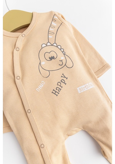 Babymod Dino Figürlü 2'li Uzun Kollu Kız - Erkek Bebek Tulum Takım 001