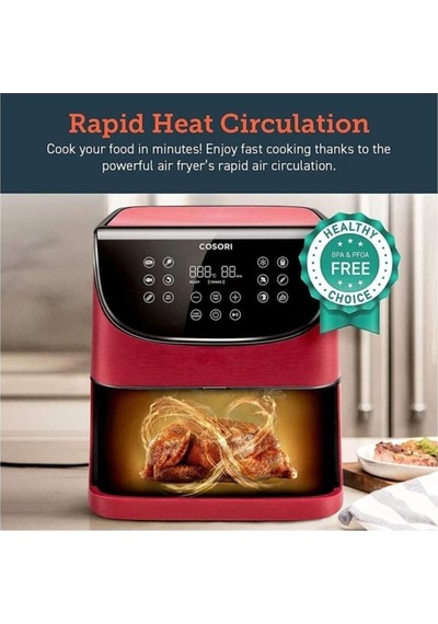 Cosori Premium XXL Airfryer 5.5 LT Yağsız Fritöz Kırmızı (Teşhir)
