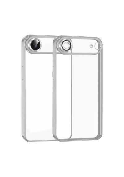 Apple İphone 17 Air Uyumlu Lensli Silikon - Gümüş