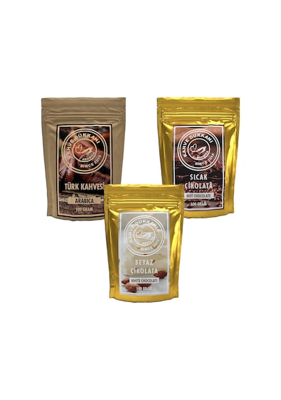 1x100 Gr Orta Kavrulmuş Türk Kahvesi 1x100 Gr Sıcak Çikolata 1x100 Gr Beyaz Çikolata Diğer