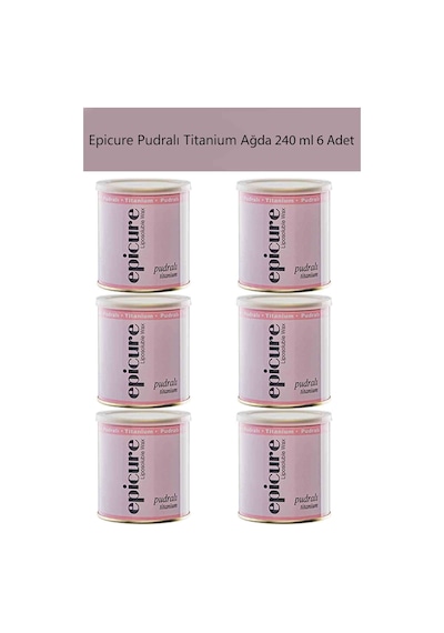Epicure Kuaförlerin Tercihi Hassas Ciltler İçin 240 Ml Pudralı Ağda 6 Adet