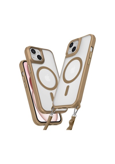 Apple iPhone Uyumlu 15 Plus Kılıf Enka Magsafe Silikon Kılıf - Desert Bz8683140828158