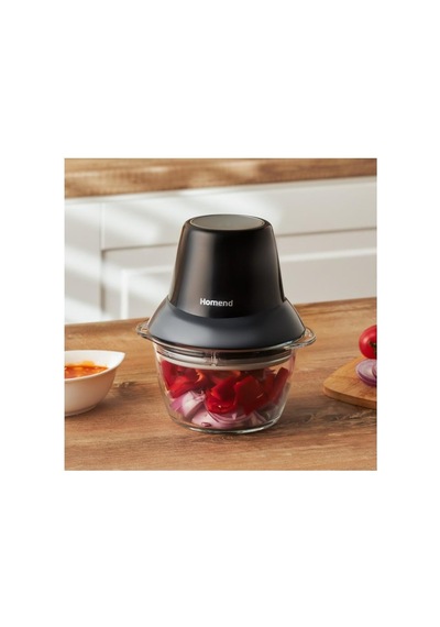 Cam Hazneli Doğrayıcı Rondo 400 W Doğrayıcı Parçalayıcı Siyah Renk Hom End