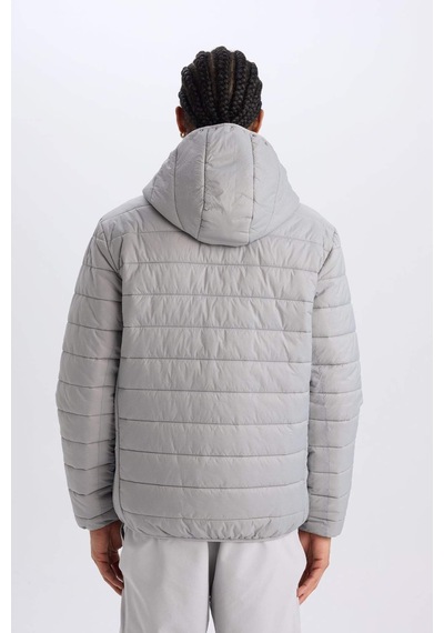 DeFactoFit Su İtici Regular Fit Kapüşonlu Fermuarlı Dokuma Mont D6183AX25SPGR456