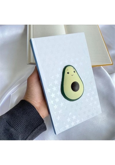 Kişiye Özel Sevimli Avokado Squishy Defter