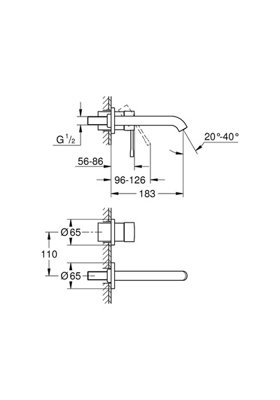 Grohe Essence İki Delikli Lavabo Bataryası M-Boyut 19408Dl1