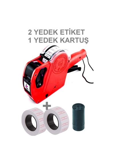 8 Haneli Fiyat Etiket Makinesı + 2 Yedek Etiket + 1 Adet Yedek Kartuş