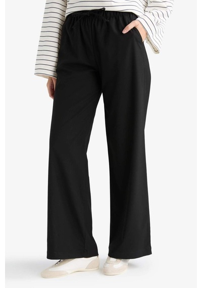 Defacto Wide Leg Geniş Bol Paça Pantolon D4150ax25aubk27 Siyah