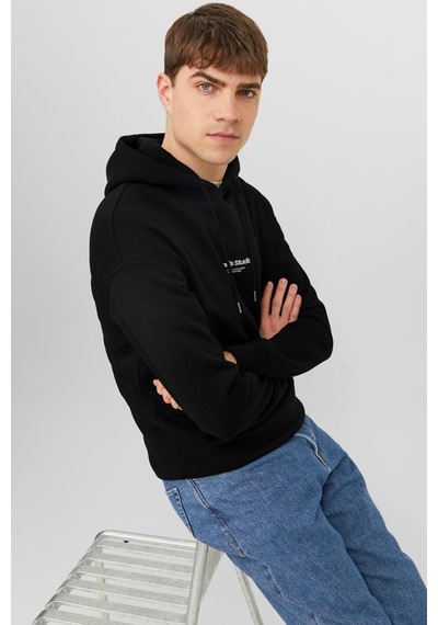 Jack & Jones Jorvesterbro Sweat Hood Noos Erkek Sweat 12241687 Siyah