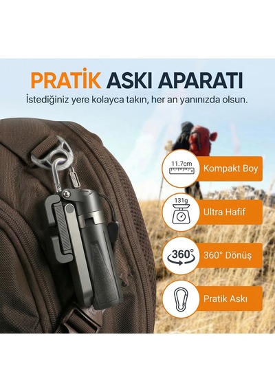 Juo Jst20 Kumandalı Mini Tripod Monopod Selfie Çubuğu Android Apple iPhone Uyumlu Beyaz