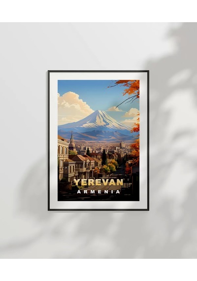 Çerçevesiz Poster Yerevan Ve Ararat Dağı Manzarası