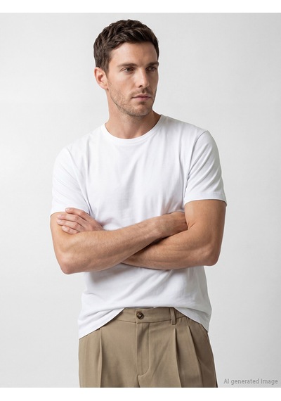 Lcwaıkıkı Classic Beyaz Regular Fit Basic Erkek Dry Touch Tişört